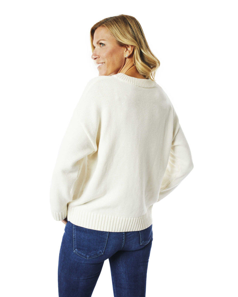 Sweater - Preston Drop Shoulder Heart Intarsia Sweater